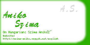 aniko szima business card